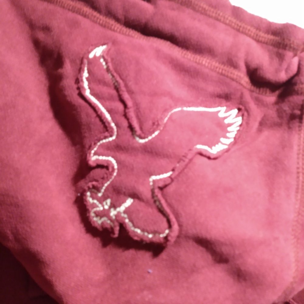 SOLD Burgundy American Eagle Hoodie - Picture 3 of 7